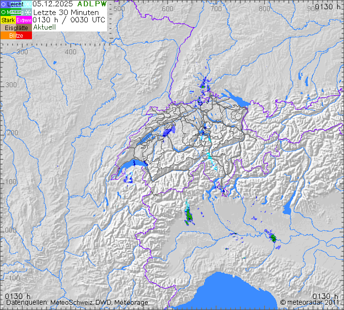 Wetterradar Schweiz und Umgebung